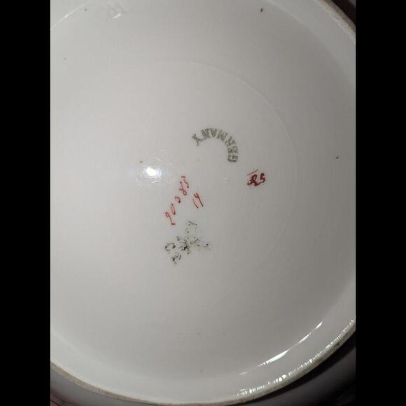 Vintage Ornate Porcelain Serving Bowl Stamped C.T. Germany - Picture 3 of 6